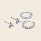 Set x2 Aretes Presencia Silver