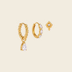 Set de 3 Aretes Circón