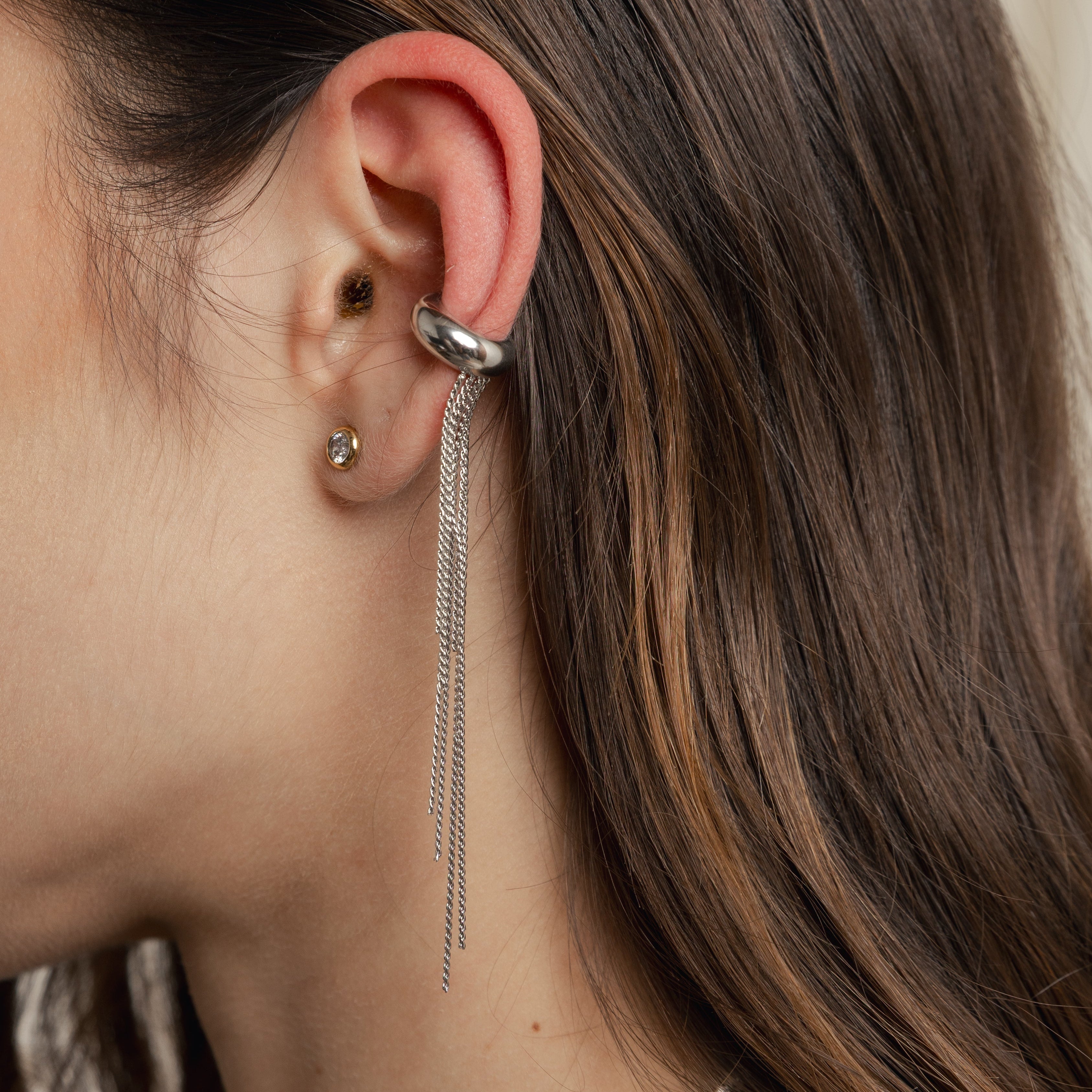 Ear cuff Destello Silver Imagen secundaria del producto