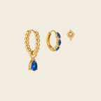 Set de 3 Aretes Zafiro