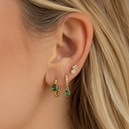 Set de 3 Aretes Esmeralda