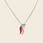 Collar Spicy Chile Silver