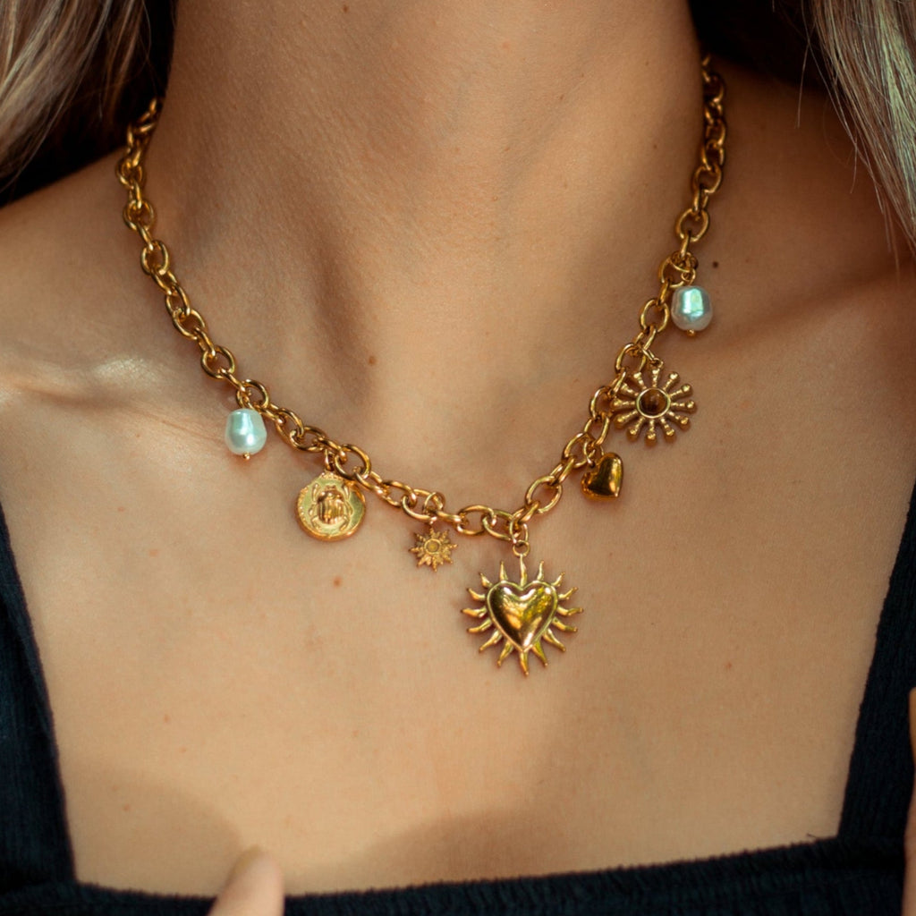 Collar Corazón de fuego
