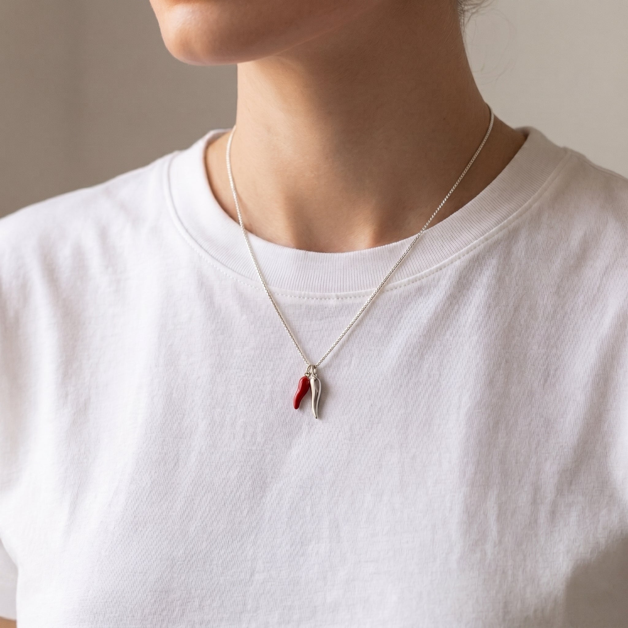 Collar Spicy Chile Silver