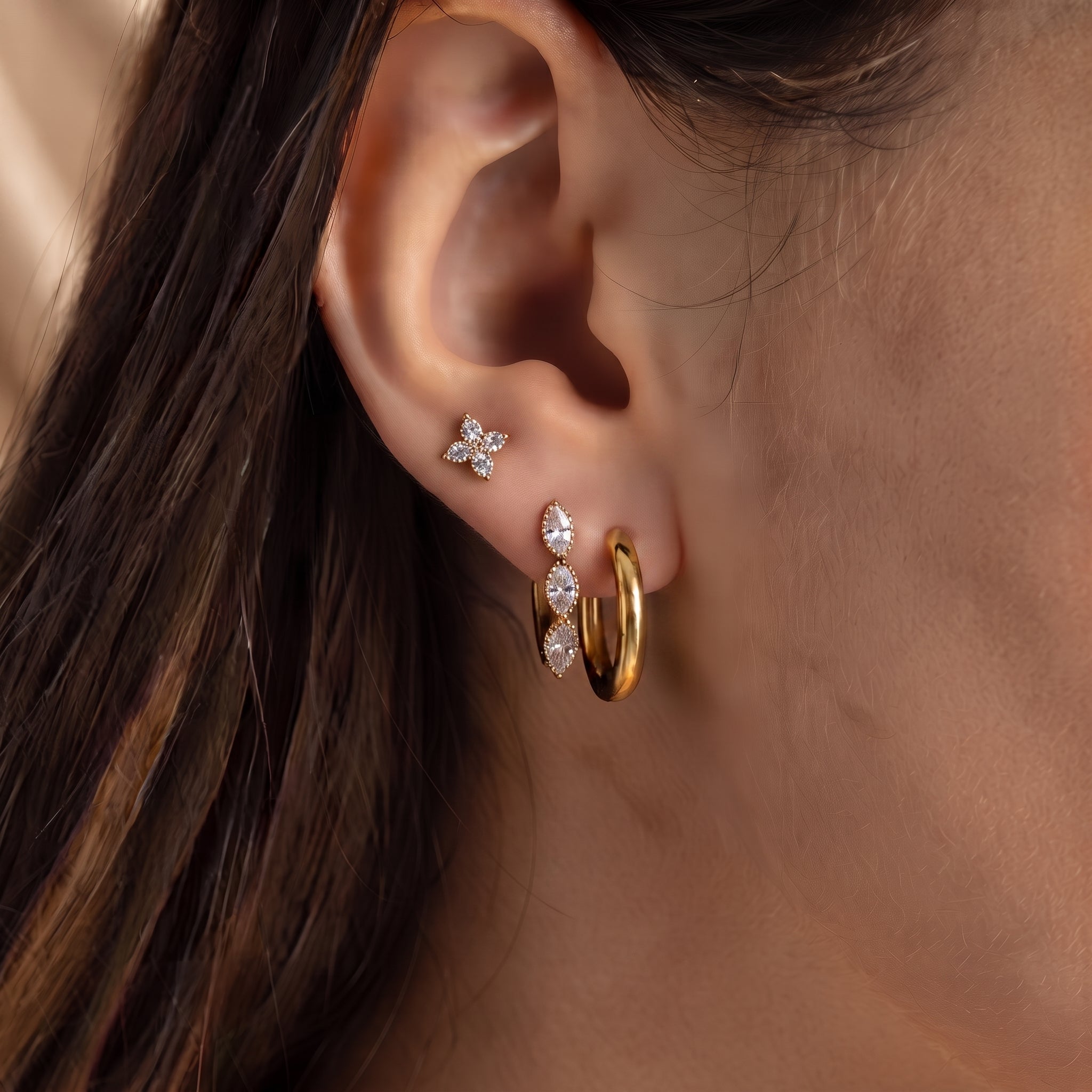 Set de 3 Aretes Aura Imagen secundaria del producto