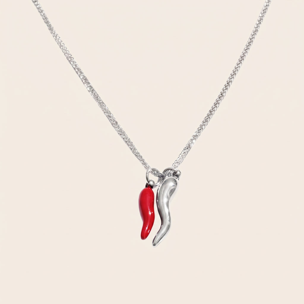 Collar Spicy Chile Silver