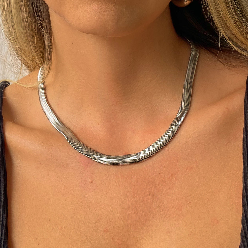 Collar REPTILE silver