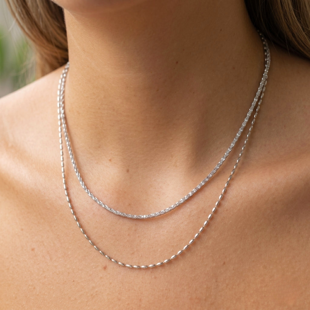 Set cadenas Lia Silver