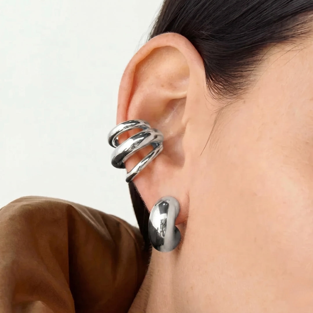 Ear cuff Trois Silver Imagen secundaria del producto